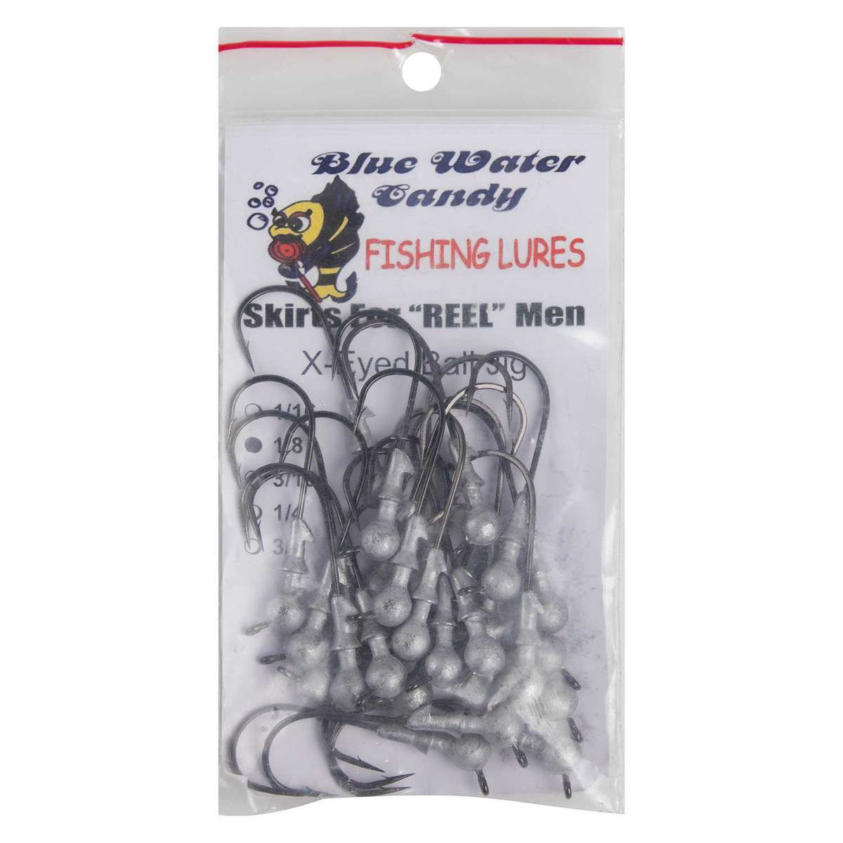 Blue Water Candy X-Eyed Ball Jig Heads Blue Water Candy X-Eyed Ball Jig Heads