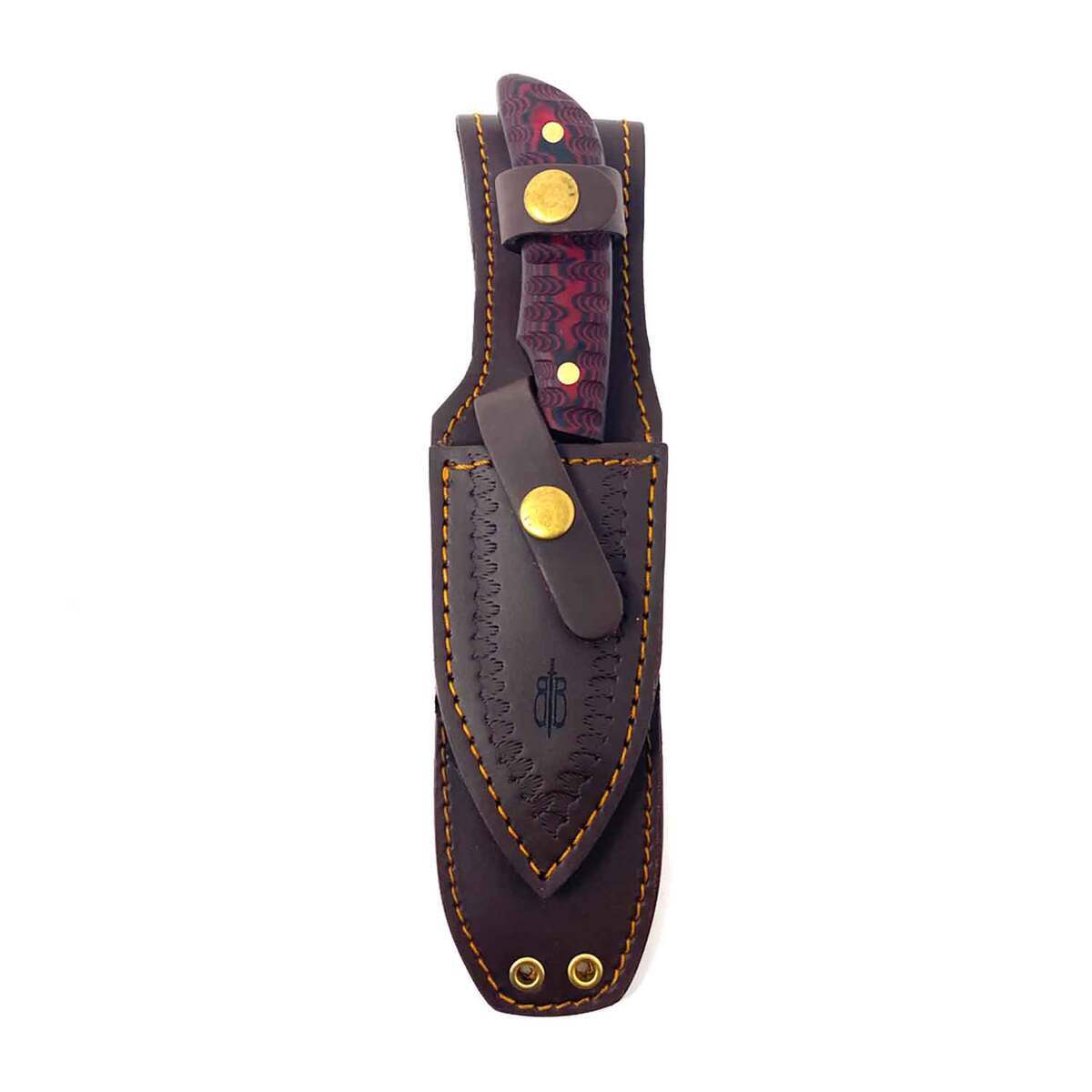 BnB Knives Damascus Guthook Hunter 3.5 inch Fixed Blade Knife - Black BnB Knives Damascus Guthook Hunter 3.5 inch Fixed Blade Knife - Black