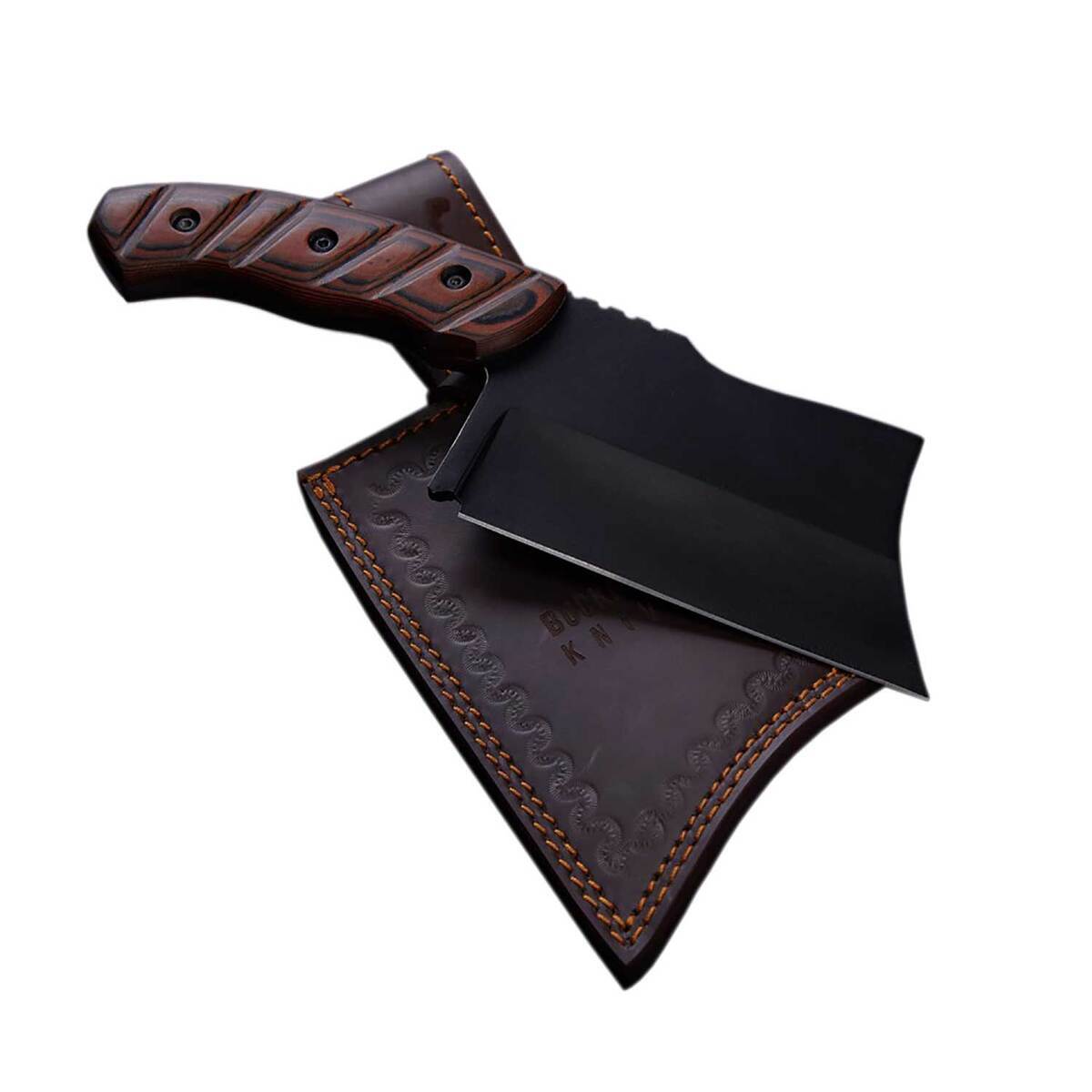 BNB Knives Tactical Chopper 6 inch Fixed Blade - Black - Black BNB Knives Tactical Chopper 6 inch Fixed Blade - Black - Black