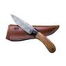 BnB Knives Utility Hunter 4 inch Fixed Blade Knife - Brown