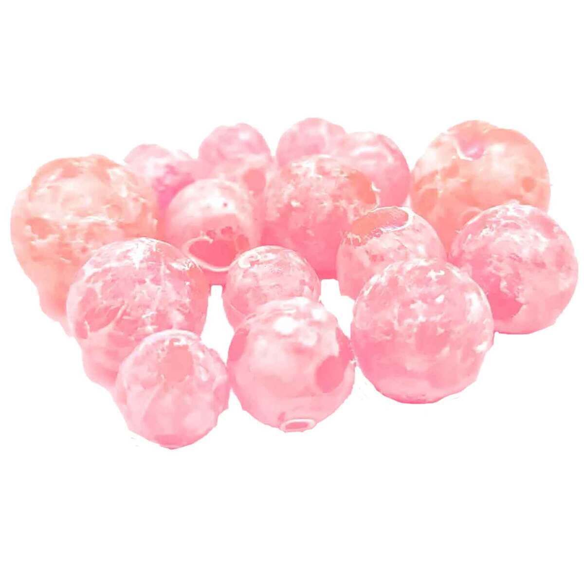 BNR Soft Beads Soft Egg - Mottled Pink, 12mm - Mottled Pink 12mm BNR Soft Beads Soft Egg - Mottled Pink, 12mm - Mottled Pink 12mm