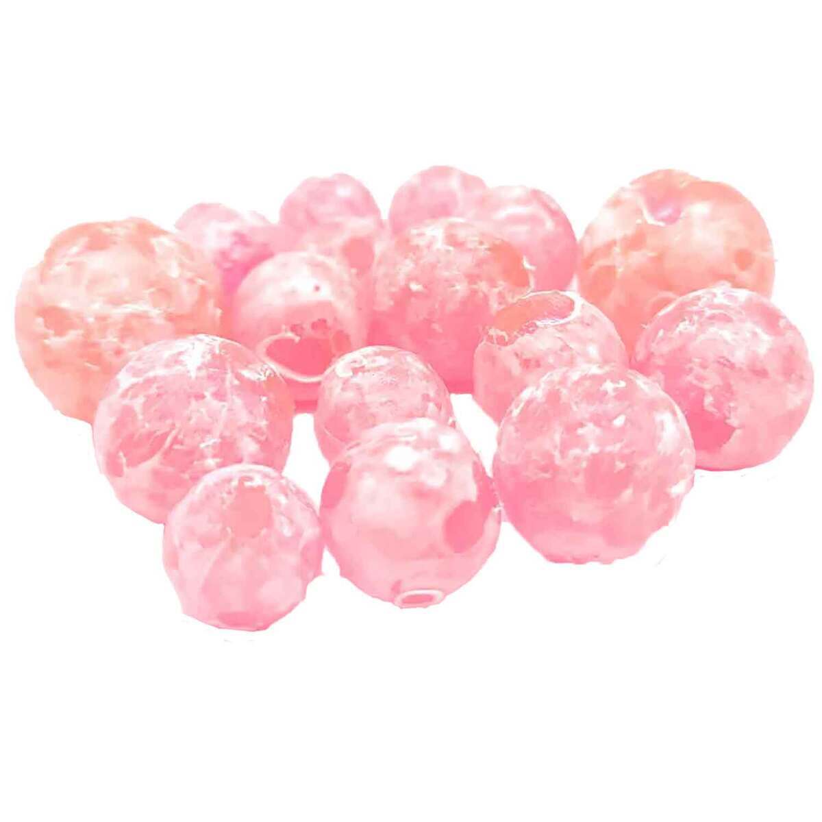 BNR Soft Beads Soft Egg - Mottled Pink, 12mm - Mottled Pink 12mm BNR Soft Beads Soft Egg - Mottled Pink, 12mm - Mottled Pink 12mm