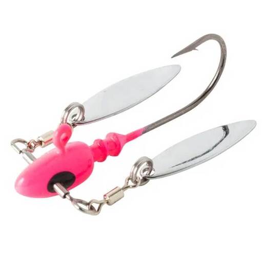 Bobby Garland Head Turn'R Twinblade Round Jig Head - Mo Glo Pink
