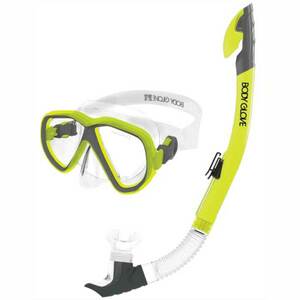 Body Glide Azores Large Snorkel And Mask Combo - Black And Yellow