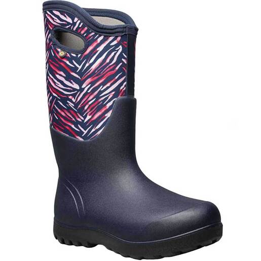 Bogs Women's Neo-Classic Exotic Insulated Waterproof Winter Boots - Ink Blue Multi 6 - Bogs