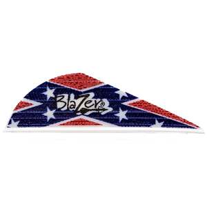 Bohning Blazer 2in Confederate Flag Vanes - 100 pack
