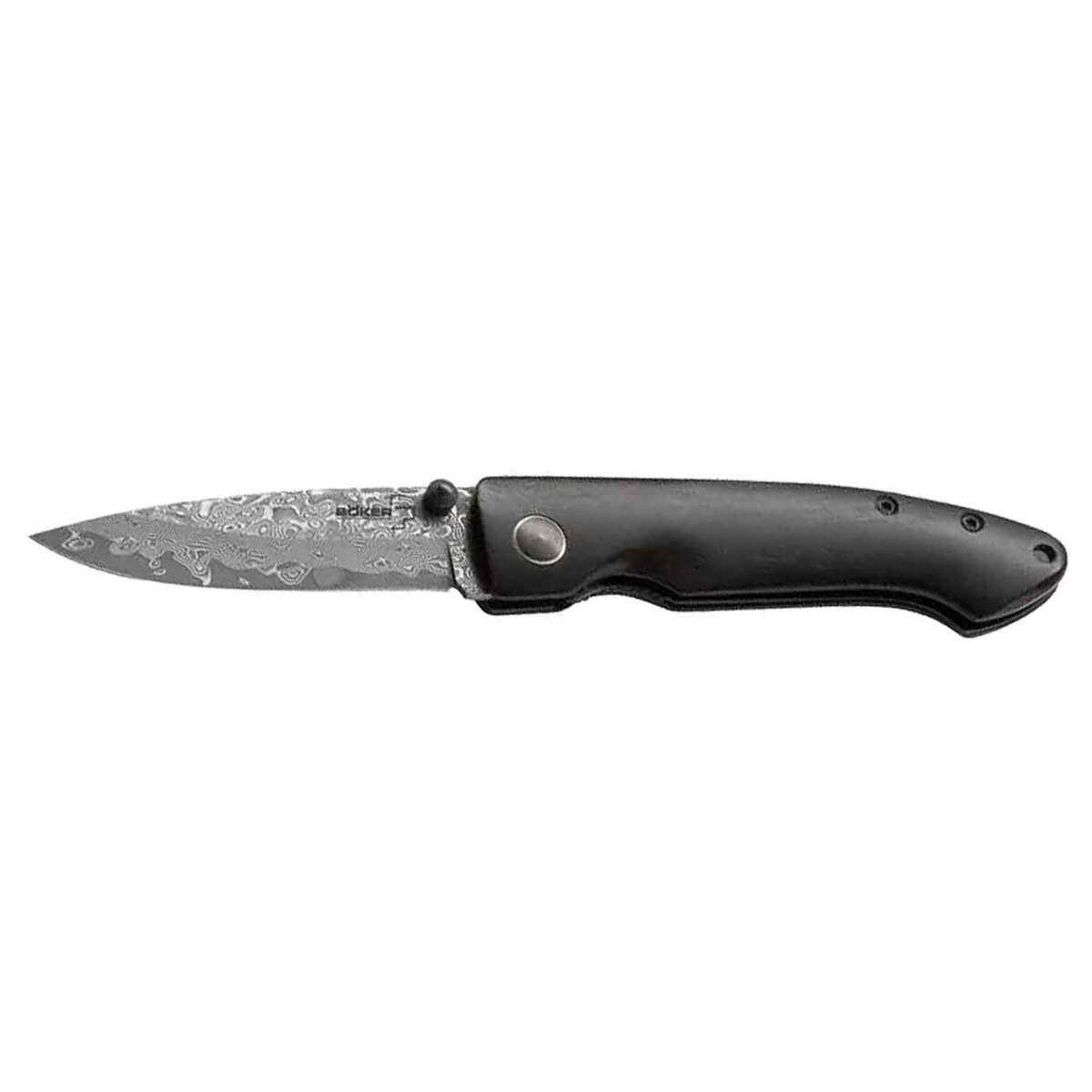 Boker Plus Damascus Gent II 2.72 inch Folding Knife - Black Boker Plus Damascus Gent II 2.72 inch Folding Knife - Black