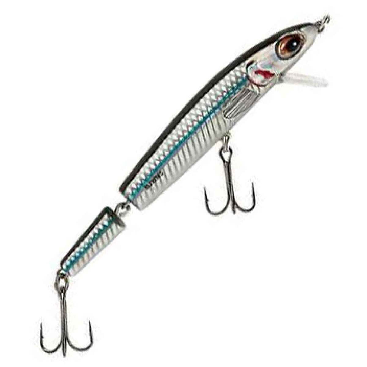 Bomber Jointed Wake Minnow Hard Minnow Bait - Mullet, 3/4oz, 5-3/8in - Mullet Bomber Jointed Wake Minnow Hard Minnow Bait - Mullet, 3/4oz, 5-3/8in - Mullet