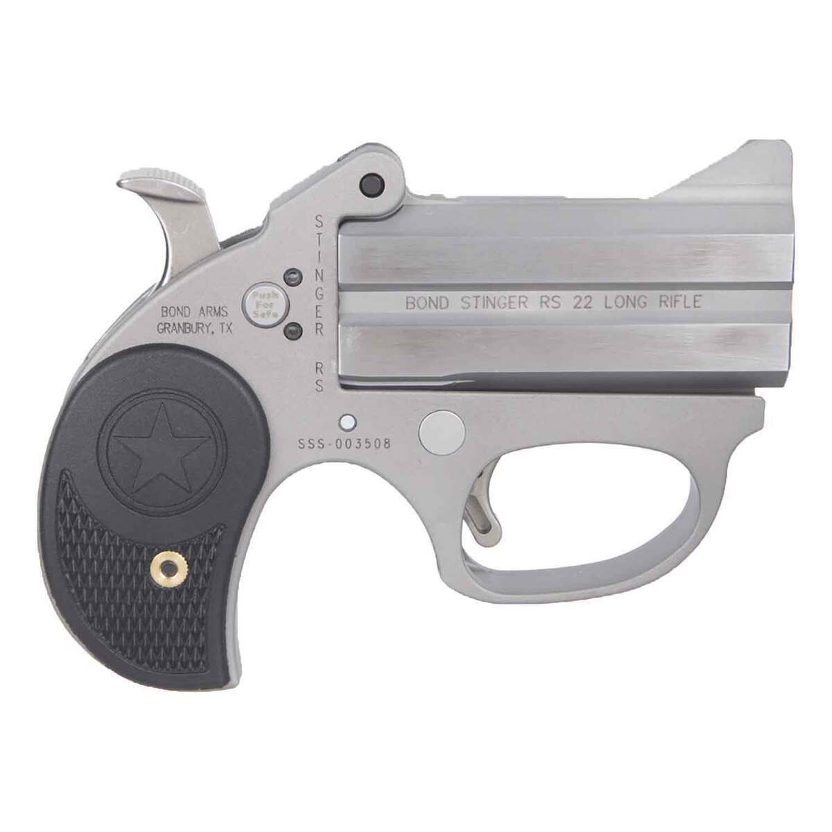 Bond Arms Stinger 22 Long Rifle 3in Stainless Break Action Pistol - 2 Rounds Bond Arms Stinger 22 Long Rifle 3in Stainless Break Action Pistol - 2 Rounds