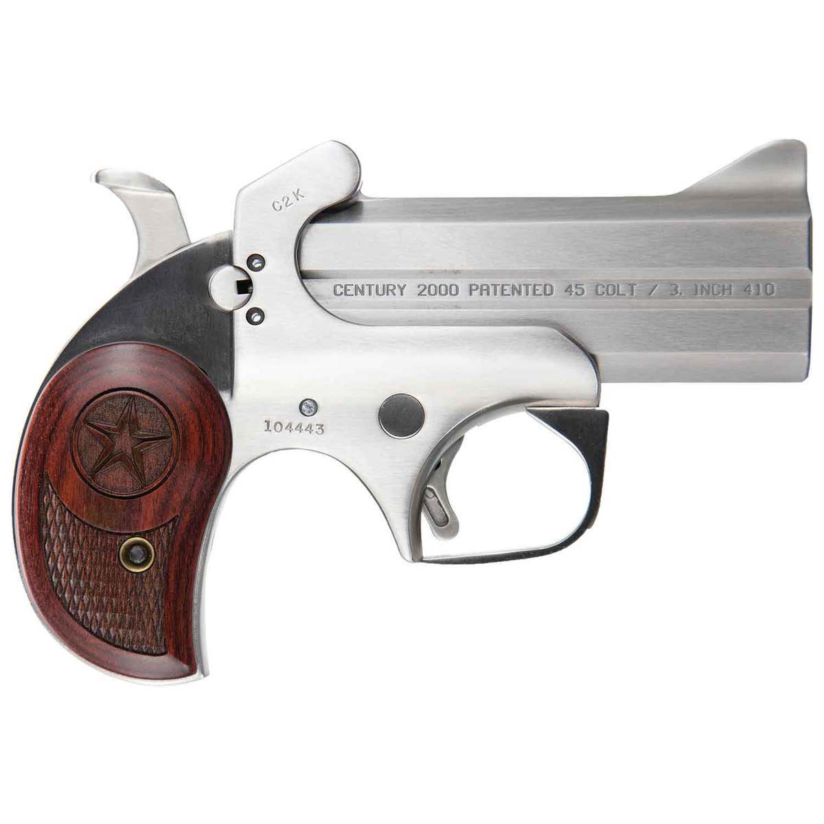 Bond Century 2000 45 (Long) Colt 3.5in Stainless Steel Handgun - 2 Rounds Bond Century 2000 45 (Long) Colt 3.5in Stainless Steel Handgun - 2 Rounds