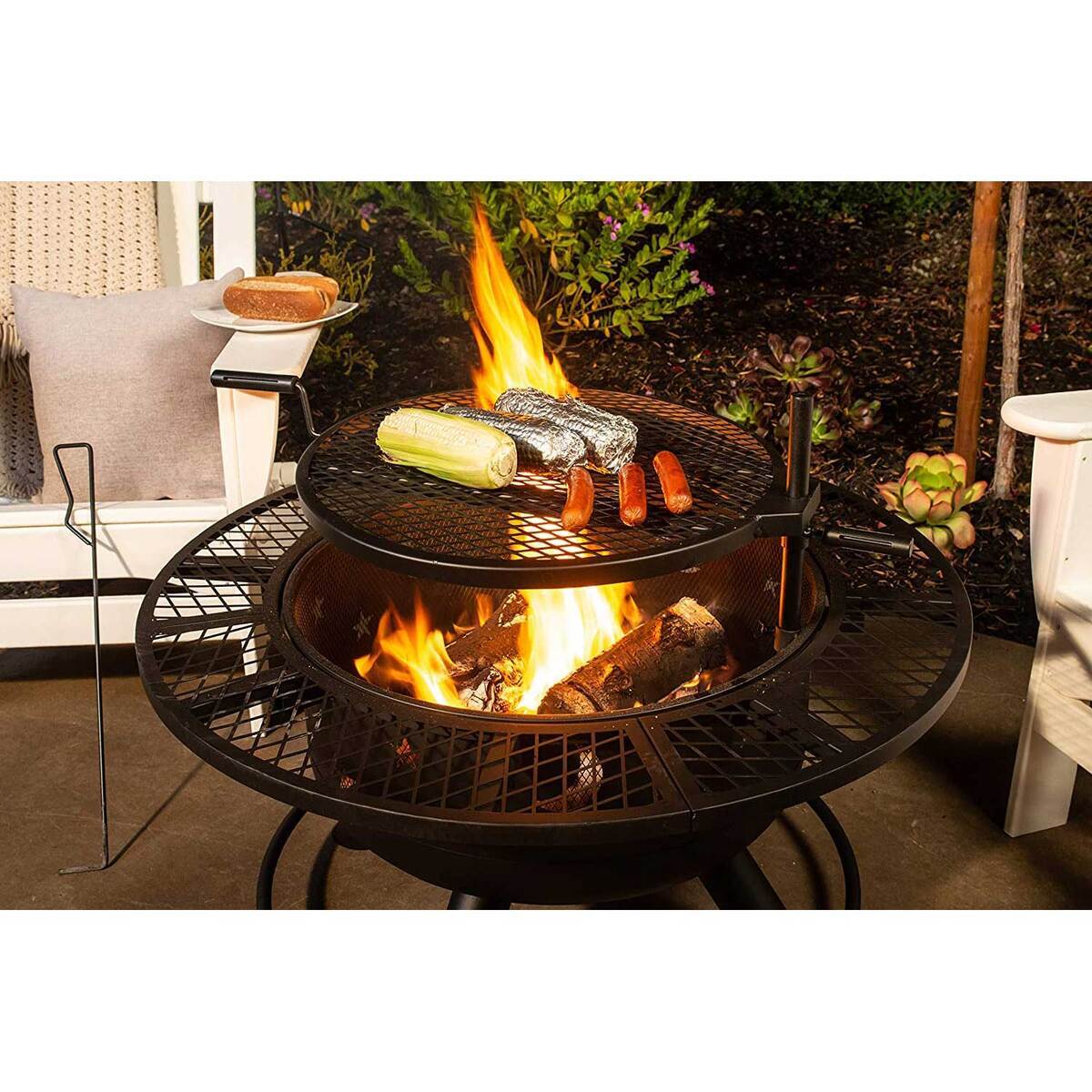 Bond Nightstar Fire Pit with Grill - Black Bond Nightstar Fire Pit with Grill - Black