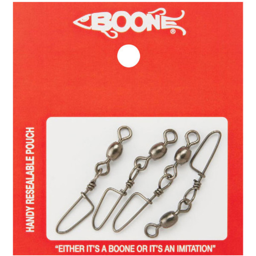 Boone Bait Black Crane Coastlock Swivel - Silver 2/0