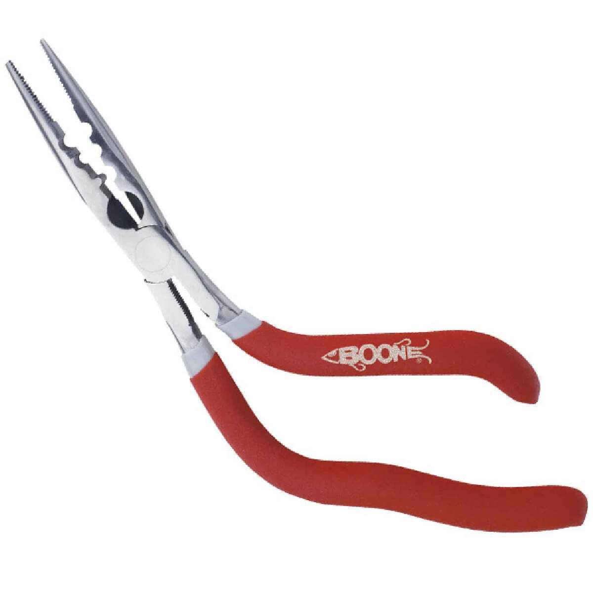 Boone Fishermen's Pliers Fishing Pliers - Red/Silver, 8in