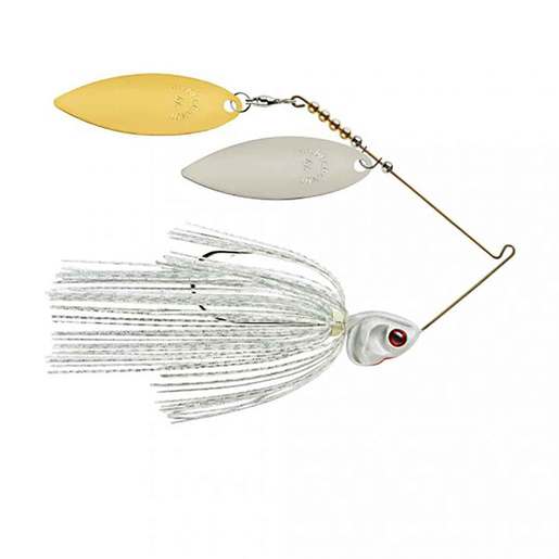 Booyah Covert Spinnerbait – 1/2oz – White Chartreuse/Blue/Pearl/#4.5 Gold Colorado 5/0