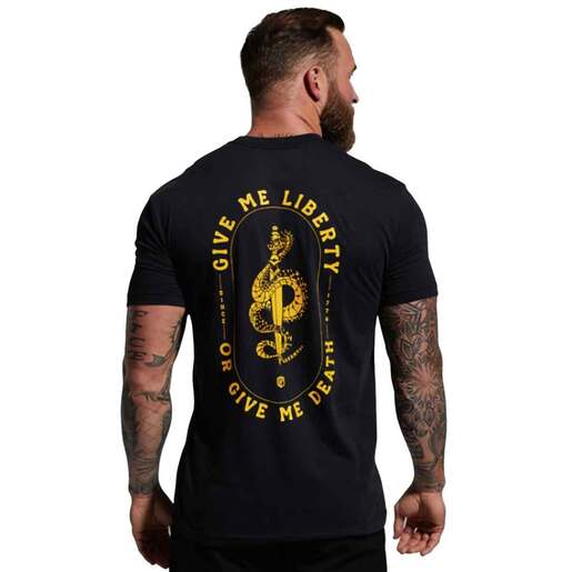 Born Primitive Men's Give Me Liberty Short-Sleeve Casual Shirt - Black M