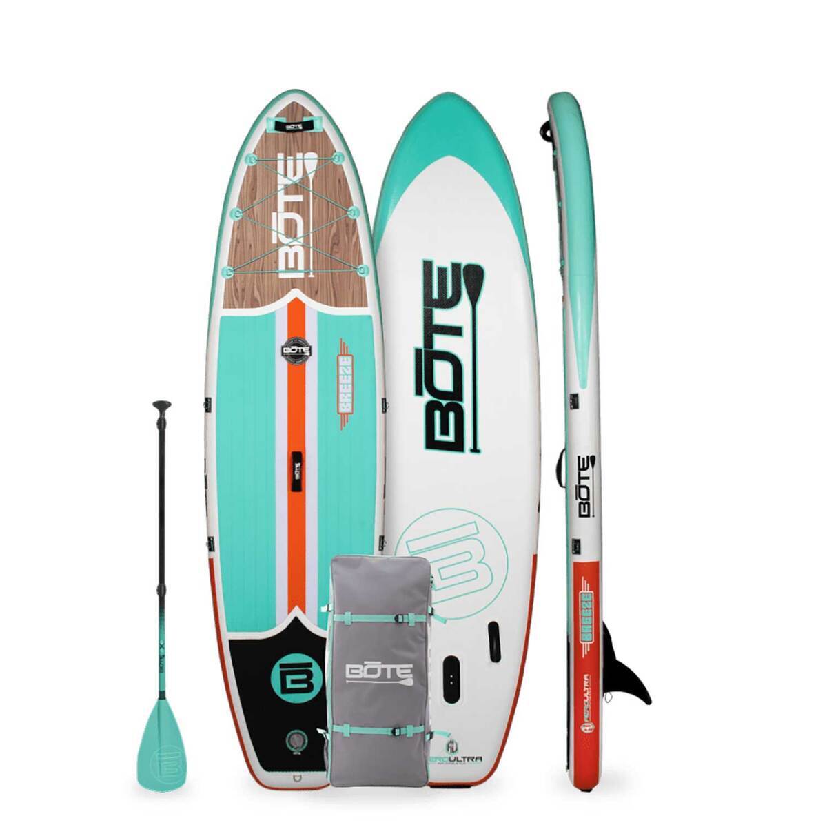 BOTE Breeze Aero Paddleboards - 10.6ft Brown - Classic Teak BOTE Breeze Aero Paddleboards - 10.6ft Brown - Classic Teak