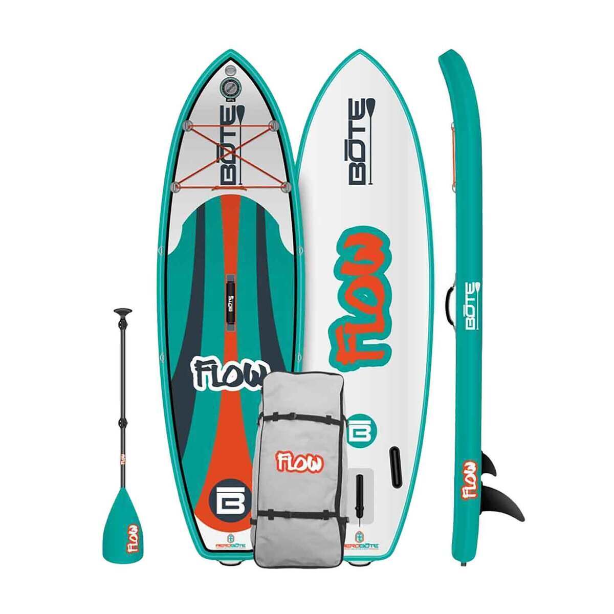 BOTE Flow Aero Kids Inflatable Paddleboard - 8ft Native Teal - Native Teal BOTE Flow Aero Kids Inflatable Paddleboard - 8ft Native Teal - Native Teal