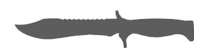 Bowie knife blade shape