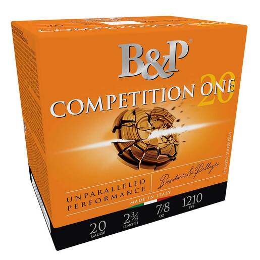 B&P Competition One 20 Gauge 2.75in #7.5 7/8oz Shotshells Ammo - 25 Rounds Ammo - 7.5 25 Rounds - 7.5 Ammo
