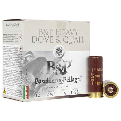 B&P Dove & Quail 12 Gauge 2-3/4in #7.5 1-1/8oz Upland Shotshells Ammo - 25 Rounds Ammo - #7.5 25 Rounds - #7.5 Ammo
