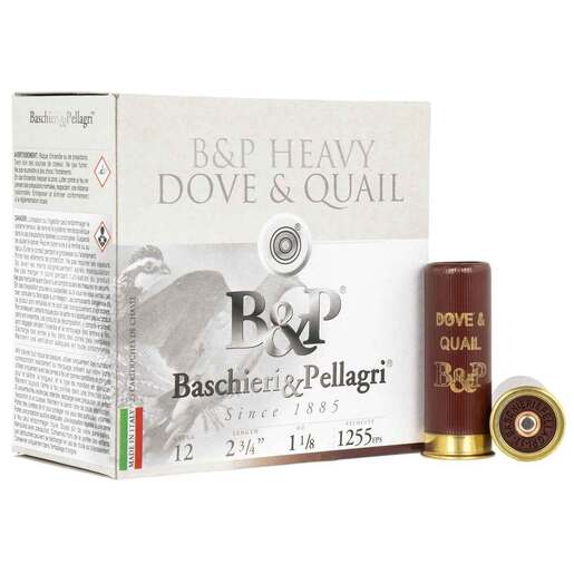 B&P Dove & Quail 12 Gauge 2-3/4in #9 1-1/8oz Upland Shotshells Ammo - 25 Rounds Ammo - #9 25 Rounds - #9 Ammo
