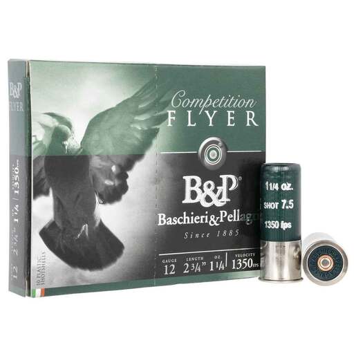 B&P Flyer 12 Gauge 2-3/4in #7.5 1-1/4oz Upland Shotshells Ammo - 10 Rounds #7.5 10 Rounds #7.5 Ammo