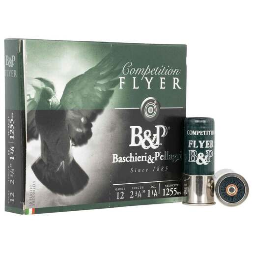 B&P Flyer 12 Gauge 2-3/4in #7.5 1-1/4oz Upland Shotshells – 100 Rounds – #7.5
