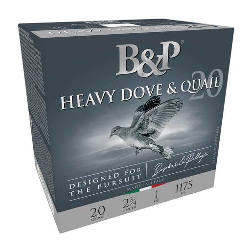 B&P Heavy Dove & Quail 20 Gauge 2-3/4in #8 1oz Shotshell Loads Ammo - 25 Rounds Ammo - #8 25 Rounds - #8 Ammo