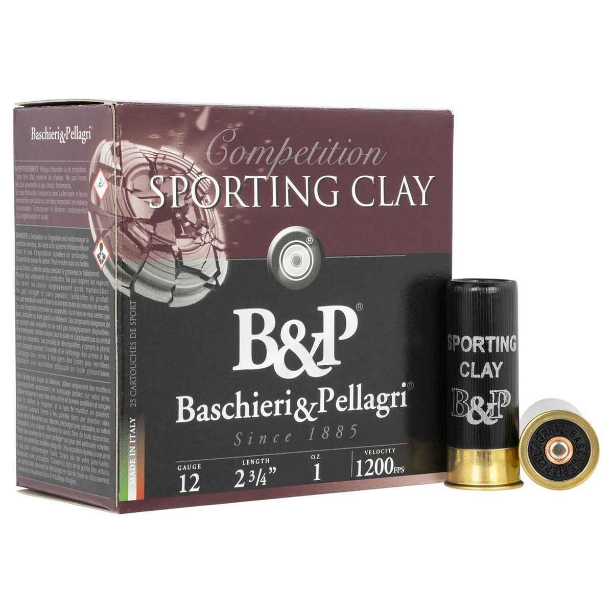 B&P Sporting Clays 12 Gauge 2-3/4in #9 1oz Target Shotshells - 25 ...