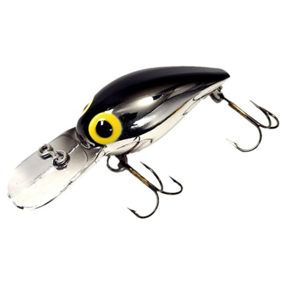 Brad's Little Wiggler Medium Diving Crankbait - Metallic Silver and Black, 1/5oz, 2in - Metallic Silver and Black Brad's Little Wiggler Medium Diving Crankbait - Metallic Silver and Black, 1/5oz, 2in - Metallic Silver and Black