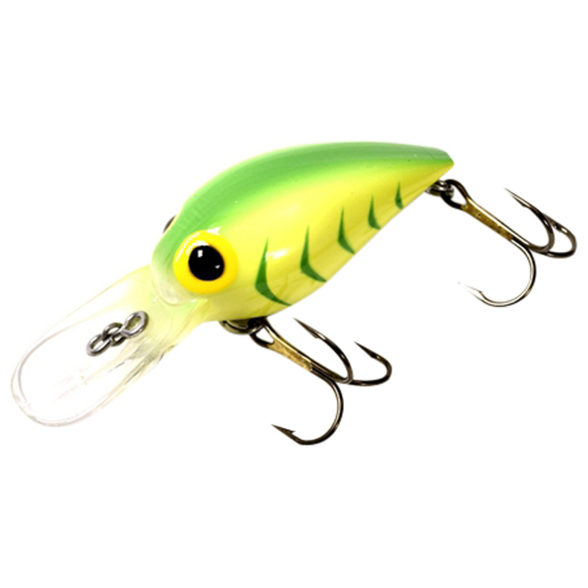 Brad's Magnum Wiggler Extra Deep Diving Crankbait - Chartreuse with Green Herringbone, 3/4oz, 3-3/4in - Chartreuse with Green Herringbone Brad's Magnum Wiggler Extra Deep Diving Crankbait - Chartreuse with Green Herringbone, 3/4oz, 3-3/4in - Chartreuse with Green Herringbone