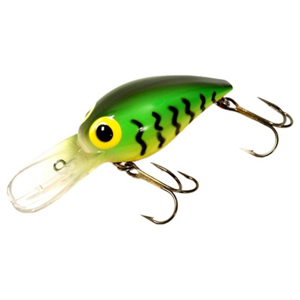 Brad's Magnum Wiggler Extra Deep Diving Crankbait - Green Fire Tiger, 3/4oz, 3-3/4in - Green Fire Tiger Brad's Magnum Wiggler Extra Deep Diving Crankbait - Green Fire Tiger, 3/4oz, 3-3/4in - Green Fire Tiger