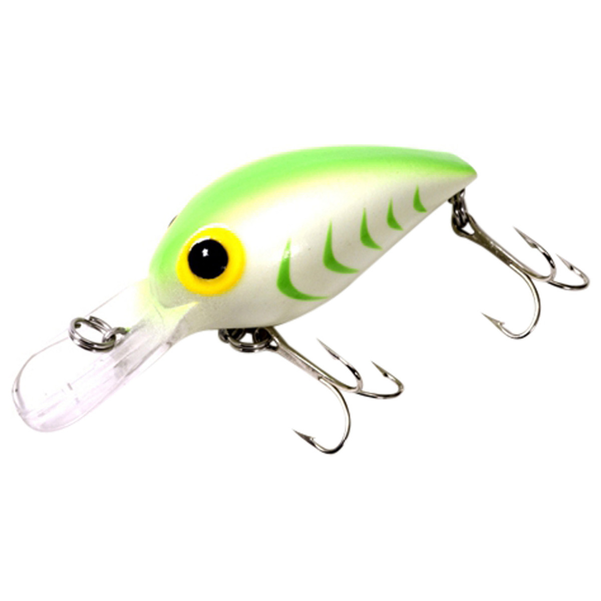 Brad's Magnum Wiggler Extra Deep Diving Crankbait - Luminous with Green Herringbone, 3/4oz, 3-3/4in - Luminous with Green Herringbone Brad's Magnum Wiggler Extra Deep Diving Crankbait - Luminous with Green Herringbone, 3/4oz, 3-3/4in - Luminous with Green Herringbone