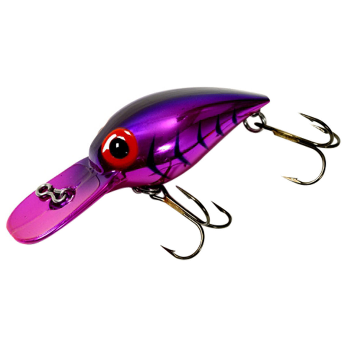 Brad's Magnum Wiggler Extra Deep Diving Crankbait - Metallic Cerise with Purple Herringbone, 3/4oz, 3-3/4in - Metallic Cerise with Purple Herringbone Brad's Magnum Wiggler Extra Deep Diving Crankbait - Metallic Cerise with Purple Herringbone, 3/4oz, 3-3/4in - Metallic Cerise with Purple Herringbone