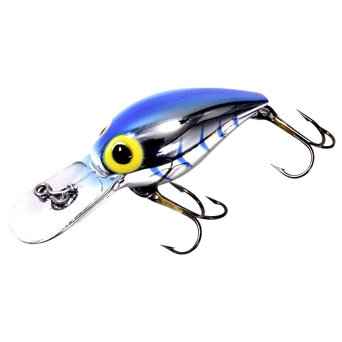 Brad's Magnum Wiggler Extra Deep Diving Crankbait - Metallic Silver with Blue Herringbone, 3/4oz, 3-3/4in - Metallic Silver with Blue Herringbone Brad's Magnum Wiggler Extra Deep Diving Crankbait - Metallic Silver with Blue Herringbone, 3/4oz, 3-3/4in - Metallic Silver with Blue Herringbone