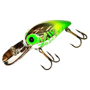 Brad's Magnum Wiggler Crankbait - Metallic Silver with Chartreuse, 3/4oz, 3-3/4in, 12-18ft
