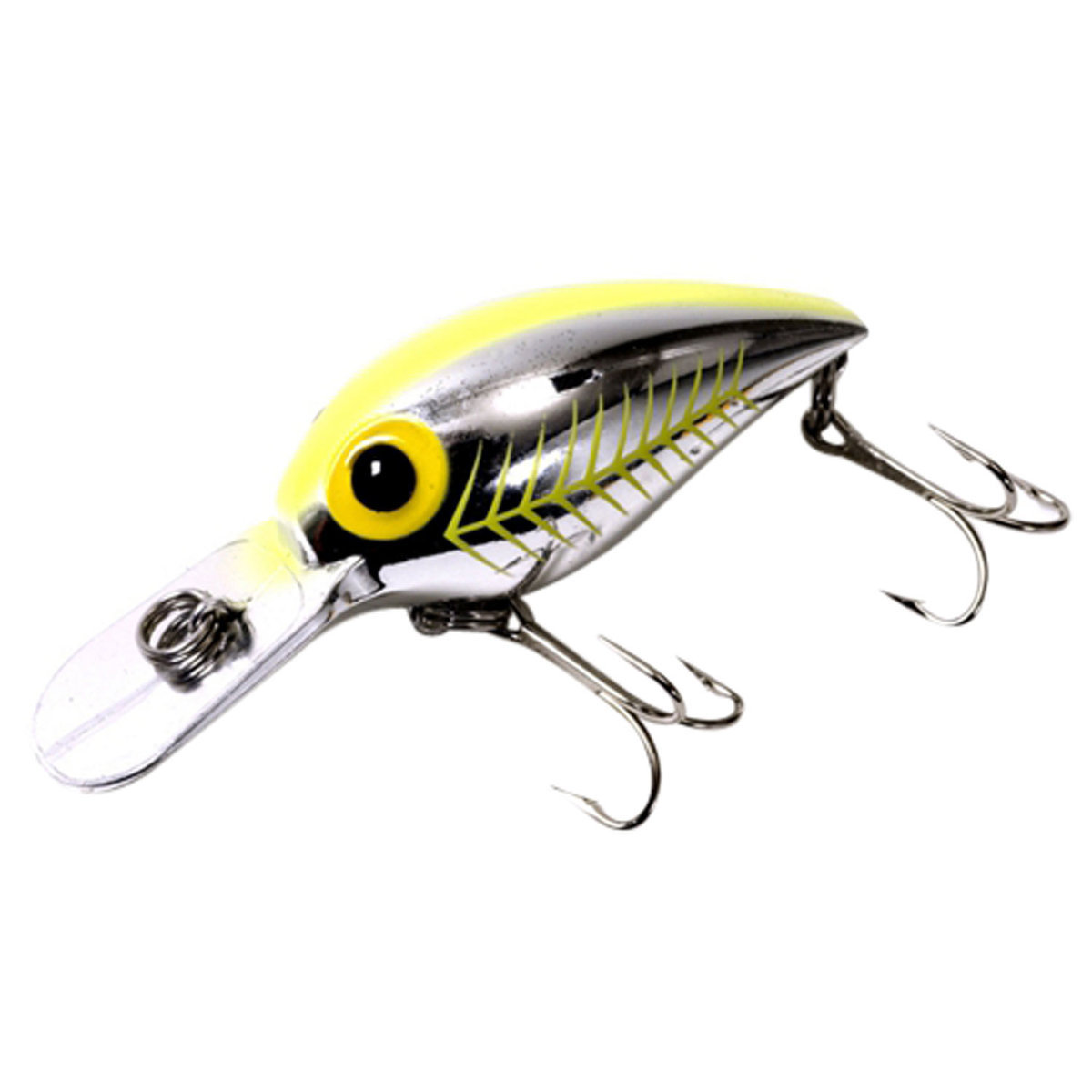 Brad's Magnum Wiggler Extra Deep Diving Crankbait - Metallic Silver with Chartreuse Herringbone, 3/4oz, 3-3/4in - Metallic Silver with Chartreuse Herringbone Brad's Magnum Wiggler Extra Deep Diving Crankbait - Metallic Silver with Chartreuse Herringbone, 3/4oz, 3-3/4in - Metallic Silver with Chartreuse Herringbone
