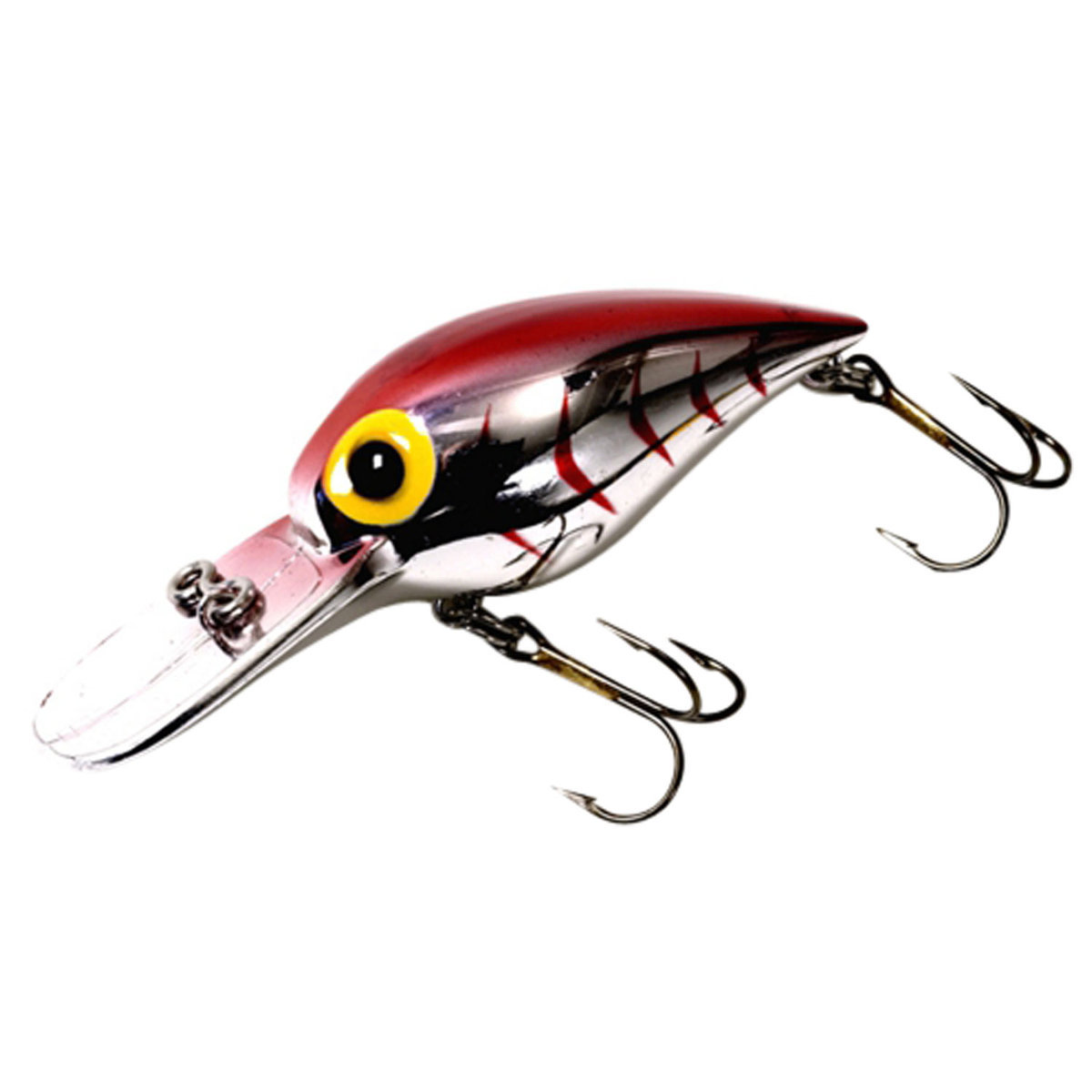 Brad's Magnum Wiggler Extra Deep Diving Crankbait - Nickel with Red Herringbone, 3/4oz, 3-3/4in - Nickel with Red Herringbone Brad's Magnum Wiggler Extra Deep Diving Crankbait - Nickel with Red Herringbone, 3/4oz, 3-3/4in - Nickel with Red Herringbone