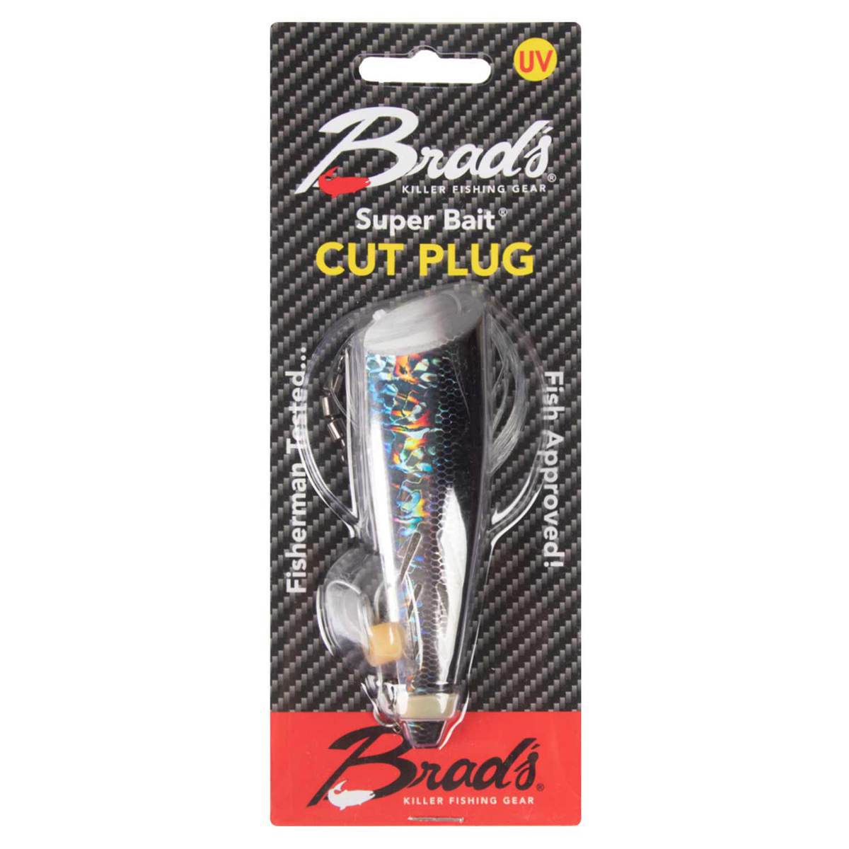 Brad's Super Bait Cut Plug Rigged Trolling Lure - Black Jack, 4in - Black Jack Brad's Super Bait Cut Plug Rigged Trolling Lure - Black Jack, 4in - Black Jack