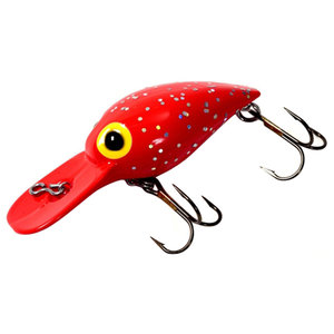 Brad's Wiggler Crankbait - Fluorescent Red with Silver Flakes, 3/8oz, 3in, 6-13ft