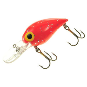 Brad's Wiggler Crankbait - Fluorescent Red with Silver Flakes, 3/8oz, 3in, 6-13ft