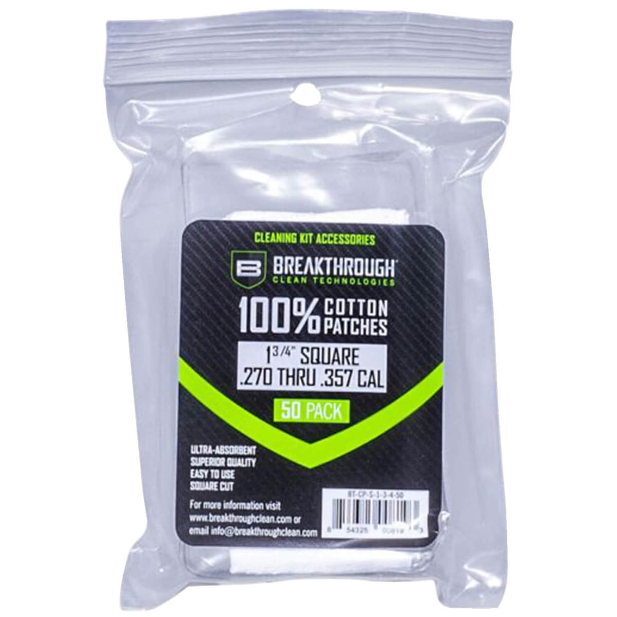 Breakthrough 1-3/4in x 1-3/4in With Plastic Tray Square Cotton Patches - 50 Count - 1-3/4in x 1-3/4in Breakthrough 1-3/4in x 1-3/4in With Plastic Tray Square Cotton Patches - 50 Count - 1-3/4in x 1-3/4in