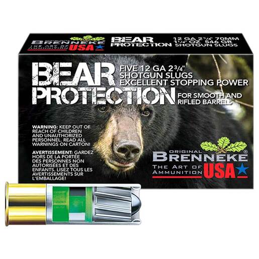 Brenneke Bear Protect 12 Gauge 2-3/4in 1-1/4oz 525gr Slug Shotshells – 5 Rounds