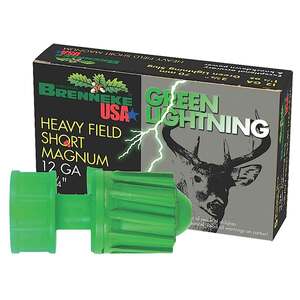 Brenneke Green Lightning 12 Gauge 2-3/4in 1.25oz 546gr Slug Shotshells - 5 Rounds
