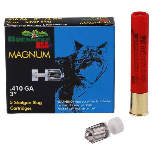 Brenneke Magnum 410 Gauge 3in 1/4oz 437Gr Slug Shotshells – 5 Rounds – Slug