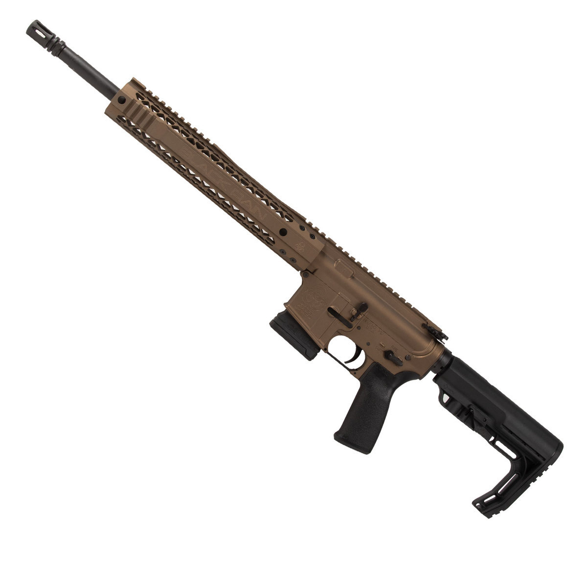 Black Rain Ordnance Spec15 5.56mm NATO 16in Burnt Bronze Cerakote Semi Automatic Modern Sporting Rifle - 10+1 Rounds - Brown Black Rain Ordnance Spec15 5.56mm NATO 16in Burnt Bronze Cerakote Semi Automatic Modern Sporting Rifle - 10+1 Rounds - Brown