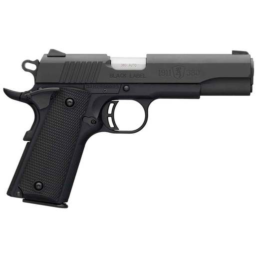 Browning 1911-380 Black Label 2 Magazines 380 Auto (ACP) 3.63in Stainless Black Pistol - 8+1 Rounds image