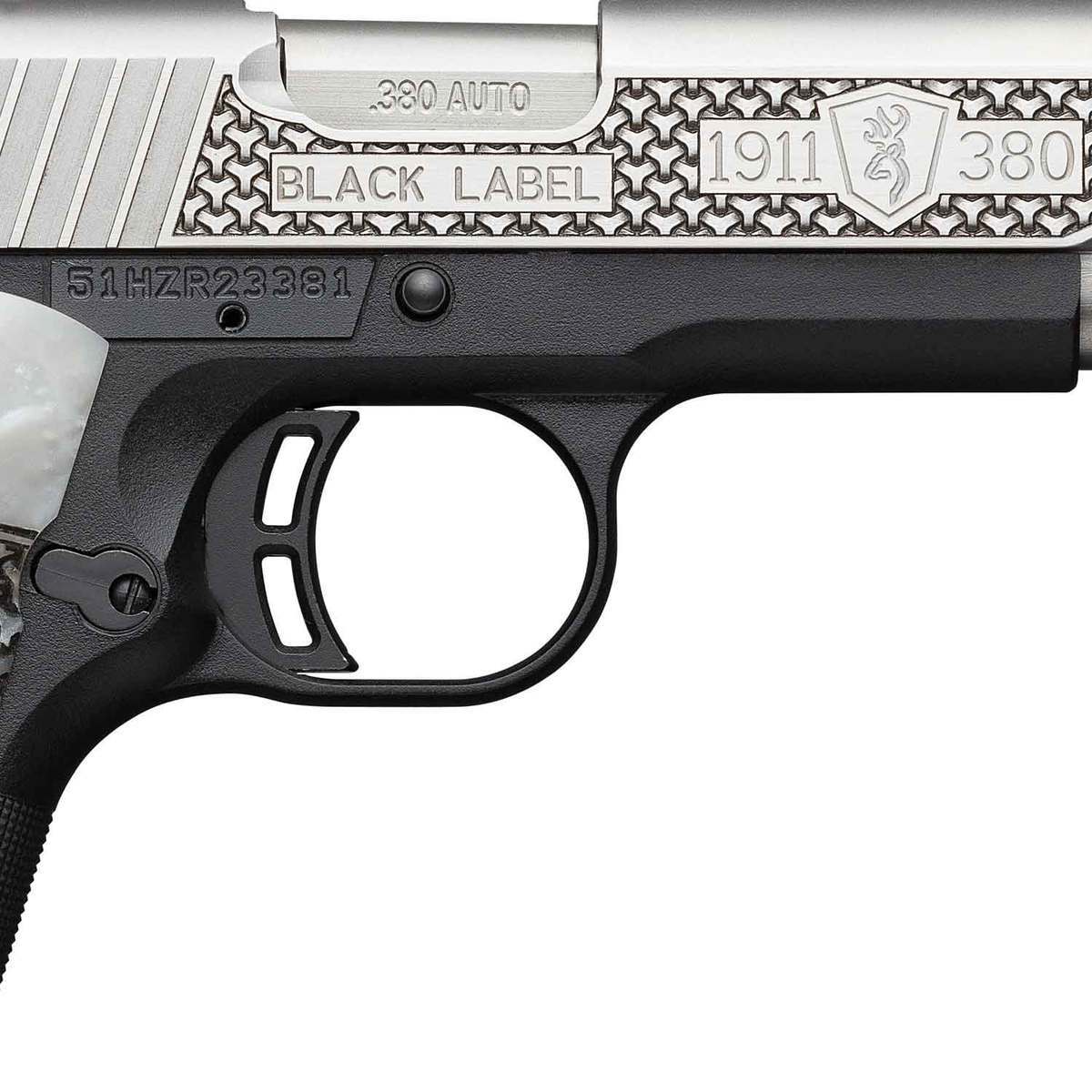 Browning 1911-380 Black Label High Grade Pearl Grips 380 Auto (ACP) 3 ...