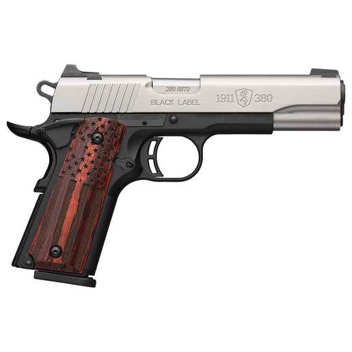Browning 1911-380 Black Label Pro 380 Auto (ACP) 3.63in Satin Stainless Pistol - 8+1 Rounds - Gray Compact - Browning