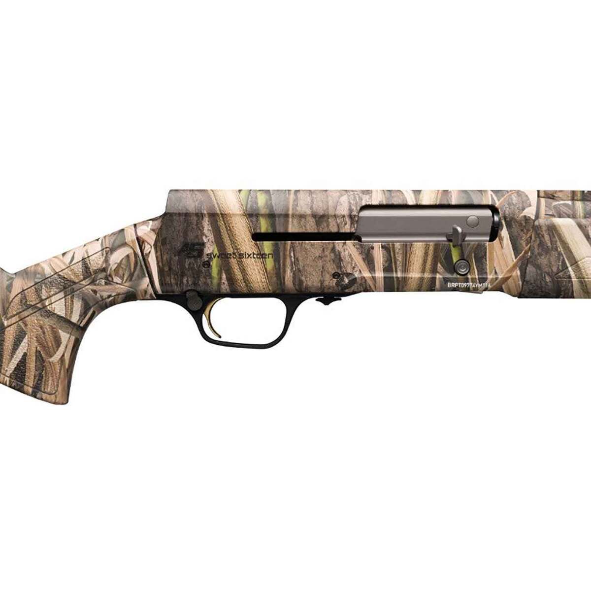Browning A5 Sweet Sixteen Mossy Oak Shadow Grass Habitat 16 Gauge 2-3/4in Semi Automatic Shotgun - 28in - Camo Browning A5 Sweet Sixteen Mossy Oak Shadow Grass Habitat 16 Gauge 2-3/4in Semi Automatic Shotgun - 28in - Camo